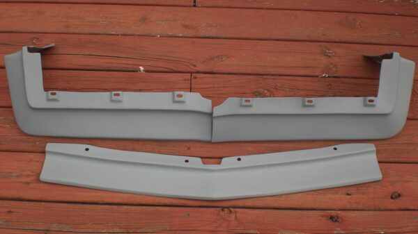 FRONT BUMPER FILLER; HARD FIBERGLASS REPLACEMENT (3 PIECE)